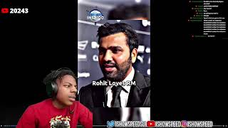 IShowSpeed Reacts To ROHIT SHARMA Being A Ronaldo Fan..