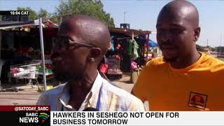 National Shutdown l Hawkers in Seshego not open for business on Monday