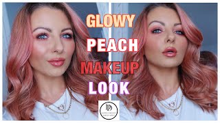 GLOWY PEACH MAKEUP TUTORIAL | DANIELLE DICKSON MAKEUP