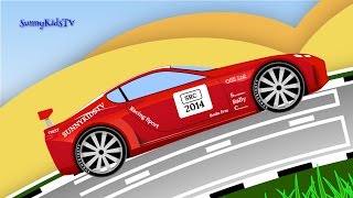 Cars for kids. Race Cars. Sports Car. Race. Cartoon for children.