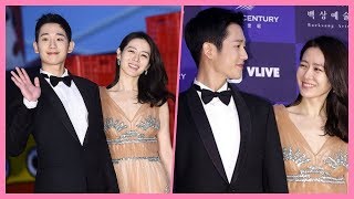 Jung Haein and Son yejin at the red carpet of the 54th Baeksang Arts Awards