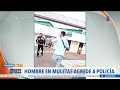 VIDEO: Hombre agrede a policía de la CDMX en una gasolinera | Noticias con Francisco Zea