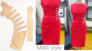 @mimistyle4383 : Thiết kế váy xếp ly sườn, đính hạt trai