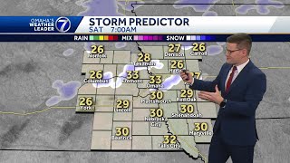 Staying mild Friday, light snow chance for Omaha area early Saturday