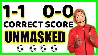 Correct Score Betting Strategy | How to predict 1-1 correct score | How to predict 0-0 correct score