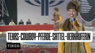 TEXAS-COWBOY-PFERDE-SATTEL-VERKÄUFERIN - TONIA (LIVE-DEUTSCHER  SCHLAGERWETTBEWERB 1969) [FAN VIDEO]