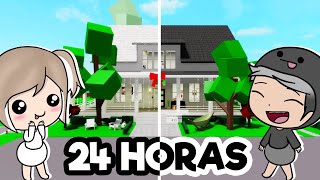 24 HORAS DE COLOR BLANCO VS NEGRO CON LYNITA BEBÉ EN BROOKHAVEN ROBLOX!!