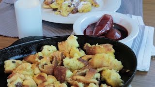 Kaiserschmarrn beliebte österreichische Nachspeise schnell und einfach zubereiten Rezept