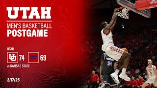 Utah Basketball: 74 - Kansas State: 69 | Postgame Press Conference