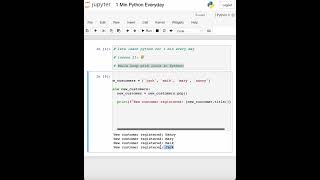 While Loop with lists in python| 1 minute python | lesson 21