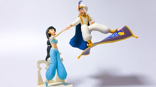 【粘土】アラジン&ジャスミン 作ってみた - Aladdin & Jasmine Polymer Clay Tutorial