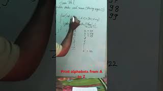 Print alphabets from A to Z#javaprogramming #java #javatutorial #cpp #haridwar #learncpp #moderncpp