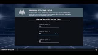 Axis Football 19 Franchise Mode College Recruiting