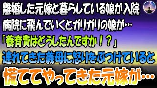 【感動する話】離婚した元嫁と暮らしている娘が入院したと聞いて病院に飛んで行くとそこにはガリガリの娘→連れてきた義母に「養育費はどうしたんですか？」と怒りをぶつけていると慌ててやってきた元嫁が…