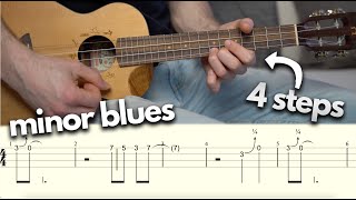 Beautiful Minor Blues on Ukulele (in 4 simple steps)