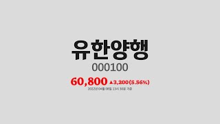 유한양행주가분석(000100) 2022년 04월 08일기준