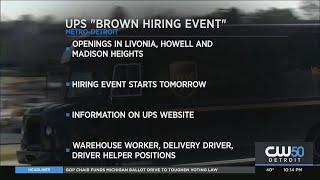 UPS hosting virtual hiring event, positions available in SE Michigan