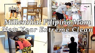 Extreme whole house cleaning for the new year as Millennial Filipino mom #extremecleanwithme