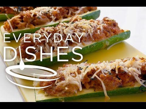 Stuffed Zucchini with Chicken Sausage Recipe