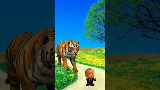 22 May 2023 Tiger attack VFX 😱 animation status  📸#shorts #youtubeshorts #cartun