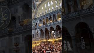 Ayasofya Camii’de iç ezan