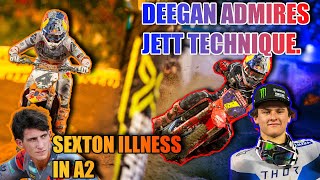 Illness Takes Toll on Chase Sexton in A2, Deegan praises Jett Technique \u0026 Ready For 450Class in SMX