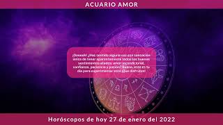 ✨ Horóscopo Diario - Acuario - 27 de Enero de 2022 ✨