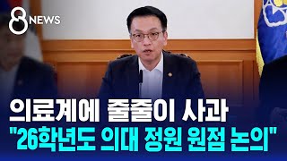 의료계에 줄줄이 사과…\