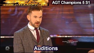 Colin Cloud Mentalist with David Hasselhoff  Audition | America's Got Talent Champions 5 AGT