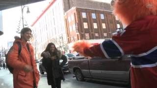 Youppi! surprises fans in downtown Montreal