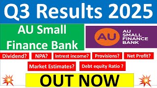 AU SMALL FINANCE BANK Q3 results 2025 | AU BANK results today | AU SMALL FINANCE BANK Share News