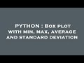 PYTHON : Box plot with min, max, average and standard deviation