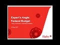 Expert's Angle:  Federal Budget - recording