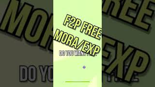 How to get free mora and exp as a new player in Genshin Impact! #shorts