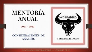 Consideraciones de Análisis Mes 2/12 - Lección 7 | ACATRADING