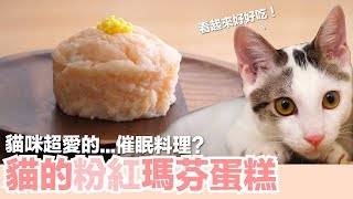 貓的粉紅瑪芬蛋糕！蝦味十足補水點心【貓副食食譜】好味貓廚房EP122