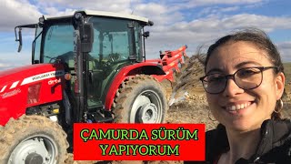 ÇAMURDA MASSEY FERGUSON 5710 İLE SÜRÜM YAPIYORUM!