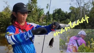 Mancing ikan Kaper di area bekas tambang puyak sekaligus panen buah hutan jambu burung