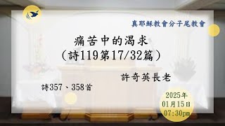 2025/01/15(三)苦痛中的渴求(詩119第17/32篇)_許奇英長老