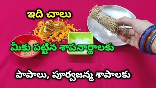 మీకుపట్టిన శాపనార్థాలు/పాపాలు పూర్వ జన్మ శాపాలు/దోషాలు చిటికెడు పౌడర్ తీస్తుంది/జీవితంలోమార్పు/వట్టి