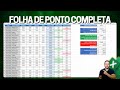 Planilha Folha de Ponto no Excel | Baixar Grátis | Horas Extras, Horas Devidas, Salário Extra etc