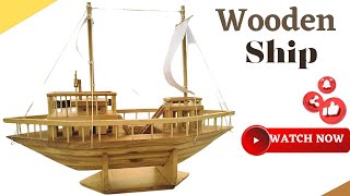 how to make wooden ship - Complete wood carving for vintage ship - diy intersting wood decor project