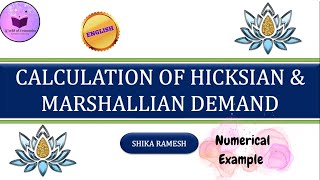 Calculation of Hicksian and Marshallian Demand with Numerical Example