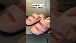 Sandal karet wanita gesper terbaru 2023 Sendal jelly kasual wanita kekinian Sandal slop cewek import