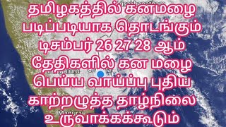 #தமிழ்நாடு கனமழை எச்சரிக்கை #காற்றழுத்தத் தாழ்வு நிலை கரையை நெருங்கியது#25/12/24 மாலை வானிலை#, RAIN