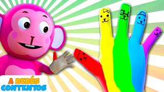 Canciones Infantiles | Familia De Dedos De Color | A Bebés Contentos | All Babies Channel Spanish