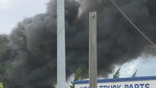 Breaking: Massive junkyard fire in Opa-locka sends thick smoke across neighborhood
