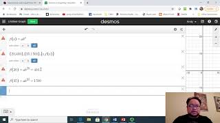 Exponential Modeling given two points default