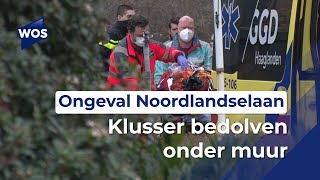 Man zwaargewond door omvallende muur bij sloot