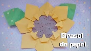 Como hacer un girasol de papel